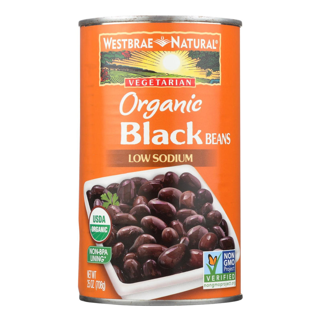 Westbrae Foods Organic Black Beans - 25 Oz. - Case of 12 - Cozy Farm 