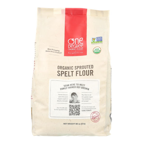 One Degree Organic Sprouted Spelt Flour - Organic - Case of 4 - 80 Oz Each - Cozy Farm 