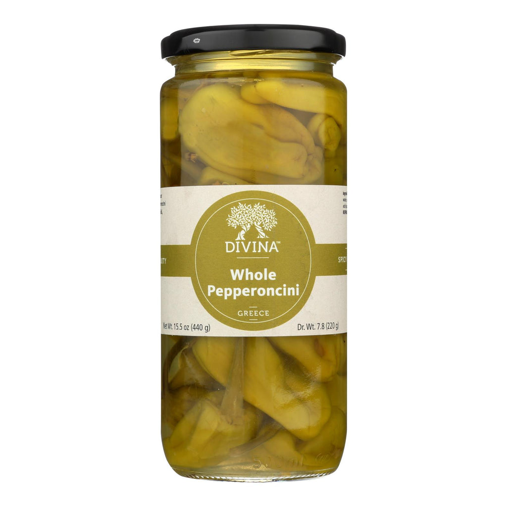 Divina All-Natural Pepperoncini (Pack of 6 - 7.75 Oz.) - Cozy Farm 