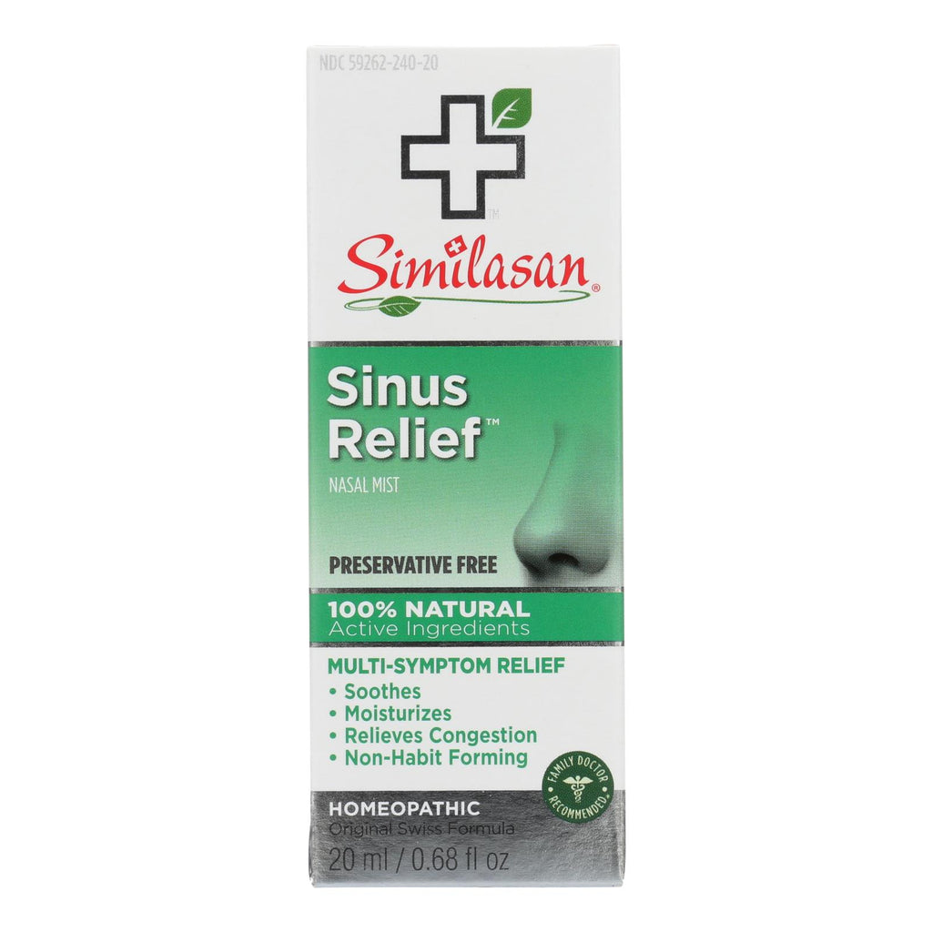 Similasan Sinus Relief - 0.68 Fl Oz Fast Acting Homeopathic Nasal Spray - Cozy Farm 