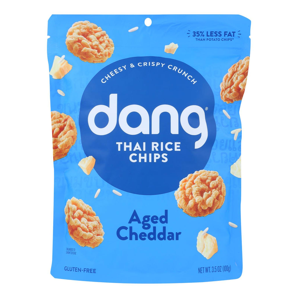 Dang Sticky Rice Chips Aged Cheddar (12 Pack - 3.5 Oz. Each) - Cozy Farm 