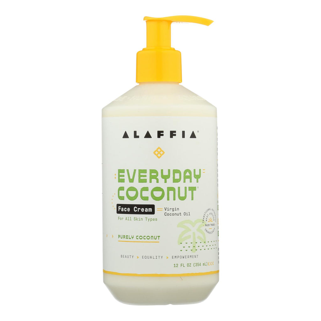 Alaffia Premium Coconut Night Cream - Deeply Hydrating, Nourishing, and Smoothing - 12 fl oz - Cozy Farm 