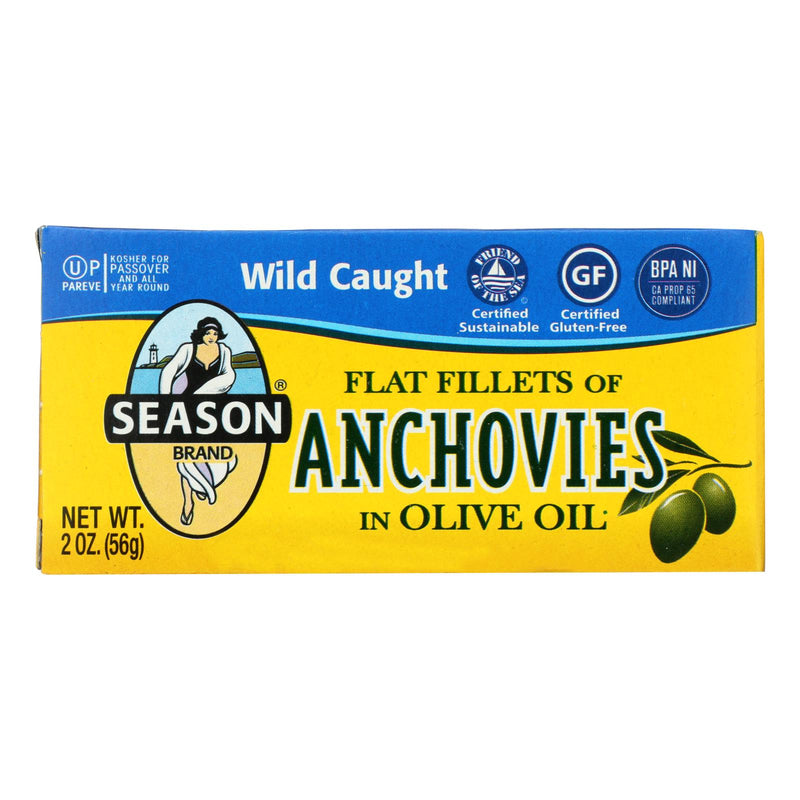 Seasoned Flat Anchovies in Aromatic Olive Oil (Pack of 12 - 2 Oz.) - Cozy Farm 
