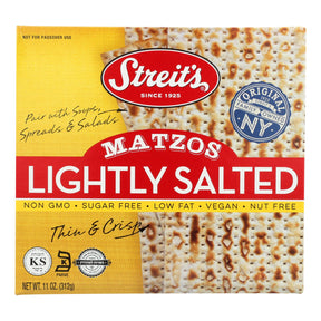Streit's Lightly Salted Matzos, 11 Oz. (Pack of 12) - Cozy Farm 