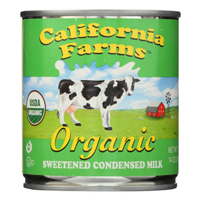 California Farms Organic Sweetened Condensed Milk - 14 Oz Can - Case of 24 - Cozy Farm 
