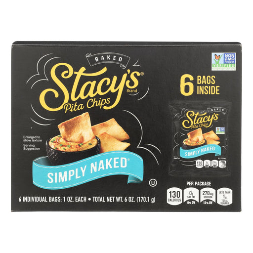 Stacey's Pita Chips - Simply Naked (Pack of 72, 1 Oz) - Cozy Farm 