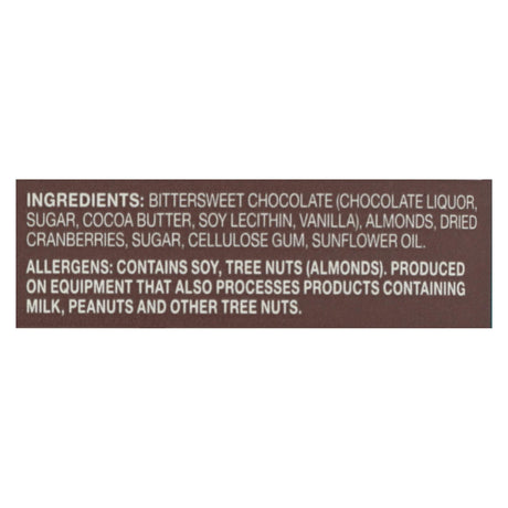 Endangered Species Natural Chocolate Bars (Pack of 12) - Dark Chocolate with 72% Cocoa, Cranberries and Almonds - 3 Oz. - Cozy Farm 