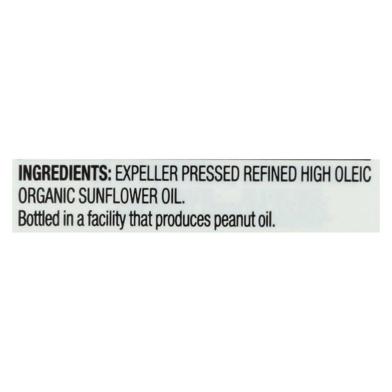 Spectrum Naturals High Heat Refined Organic Sunflower Oil - 16 Fl Oz. - Case of 12 - Cozy Farm 