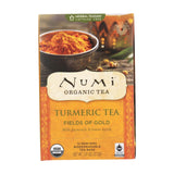 Numi Organic Turmeric Fields of Gold Tea (Pack of 6 - 12 Bags Each) - Cozy Farm 