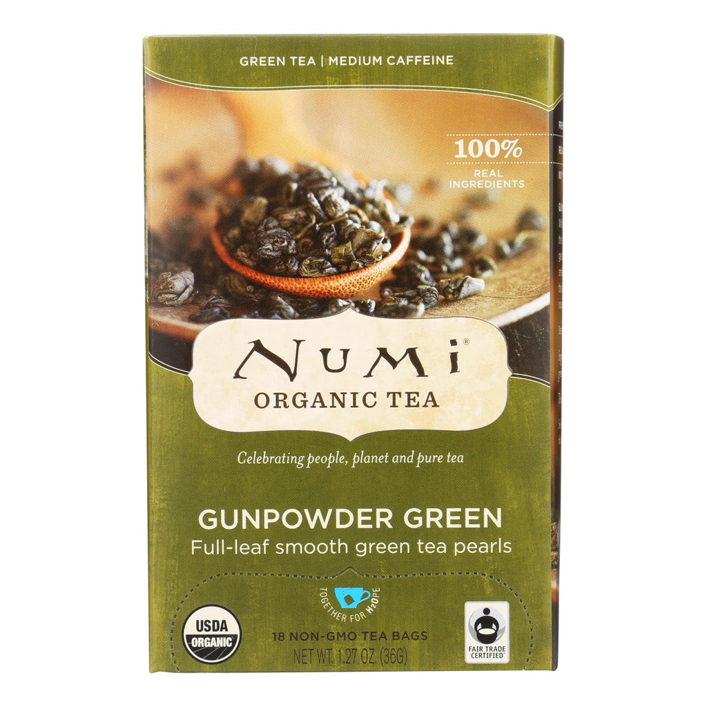 Numi Gunpowder Green Tea (Pack of 6 - 18 Tea Bags) - Cozy Farm 