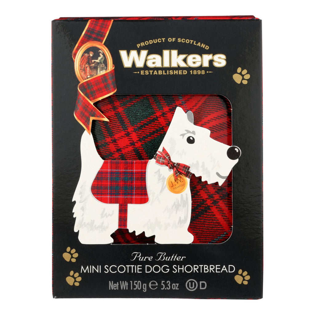 Walkers Mini Scottie Dog Shortbread - Case of 10 - 5.3 oz - Cozy Farm 