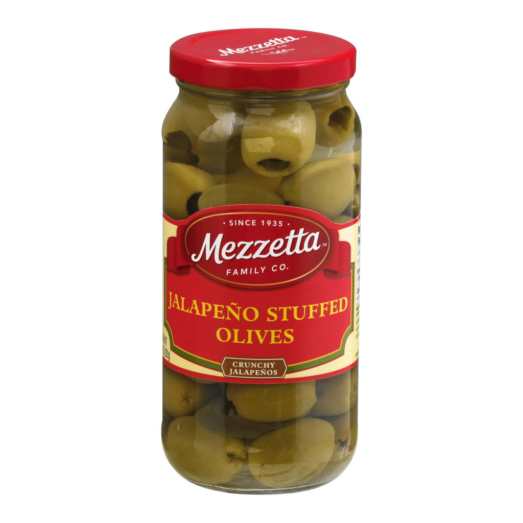 Mezzetta Stuffed Olives Jalapeno - Case Of 6 - 10 Oz. - Cozy Farm 