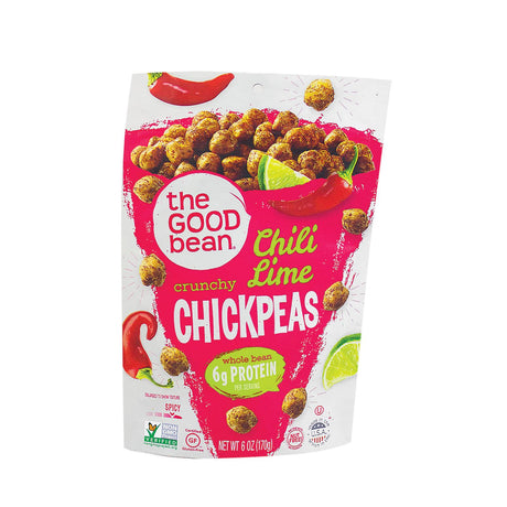 Good Bean Crispy Crunchy Chickpea Snacks, Smoky Chili and Lime, 6 Oz. (Pack of 6) - Cozy Farm 