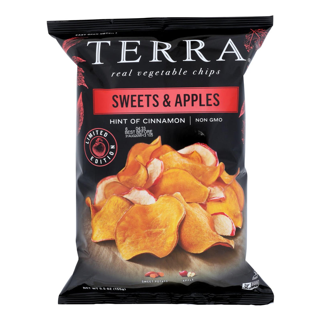 Terra Chips Sweet Potato Chips - 5.5 Oz. - Case of 12 - Sweets and Apples - Cozy Farm 