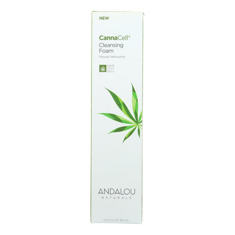 Andalou Naturals Cannacell Hydrating Cleansing Foam | Hemp Seed Oil and Cannabinoids | For All Skin Types | 5.5 fl oz - Cozy Farm 