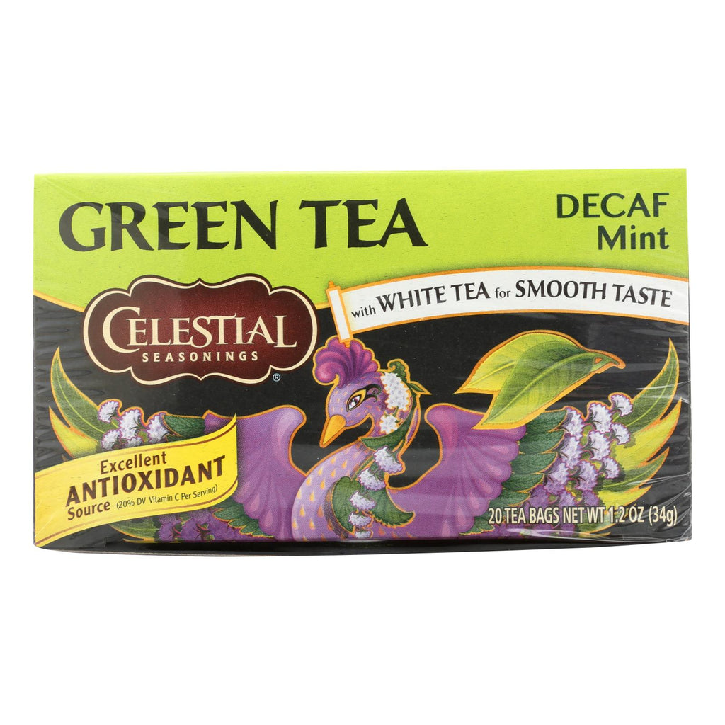 Celestial Seasonings Decaf Mint Green Tea with White Tea (Pack of 6 - 20 Bags) - Cozy Farm 