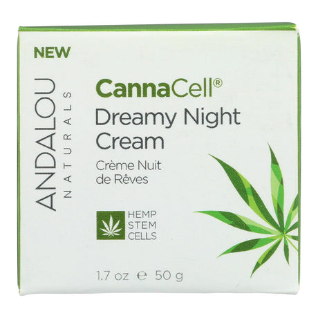 Andalou Naturals Cannacell Dreamy Night Cream for Rejuvenated Skin, 1.7 Oz. - Cozy Farm 