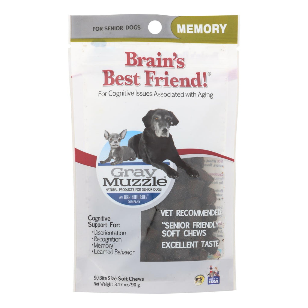 Ark Naturals Gray Muzzle Brains Best Friend (Pack of 90 Chews) - Cozy Farm 