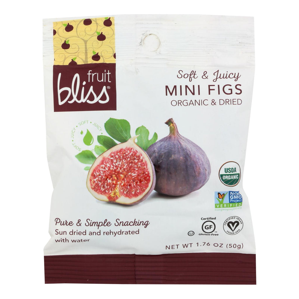 Fruit Bliss Organic Turkish Mini Figs - Premium Dried Fruit - Gluten-Free - No Added Sugar - 1.76 Oz. - Pack of 12 - Cozy Farm 