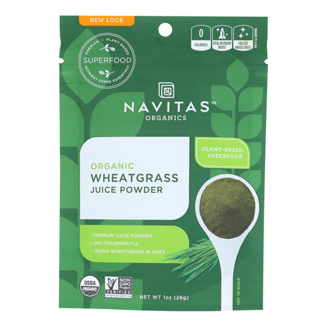Navitas Naturals Organic Wheat Grass Powder, 1 Oz (Pack of 6) - Cozy Farm 