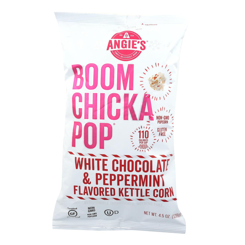 Angie's Kettle Corn White Chocolate and Peppermint (Pack of 12 - 4.5 Oz.) - Cozy Farm 