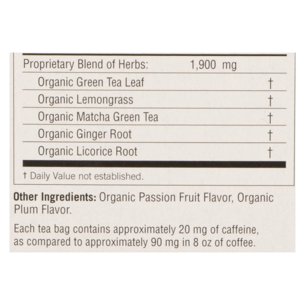 Organic Green Passionfruit Matcha Tea (Pack of 6 - 16 Bags) - Cozy Farm 