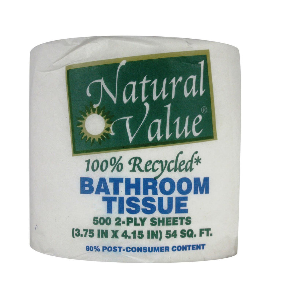 Natural Value Sustainable Bath Tissue - 48 Double Rolls - Bulk Pack of 48 Rolls - Cozy Farm 