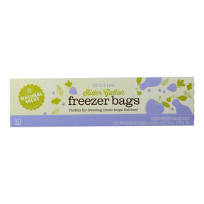 Natural Value Gallon Size Freezer Storage Bags (Case of 12 x 10 Count) - Cozy Farm 