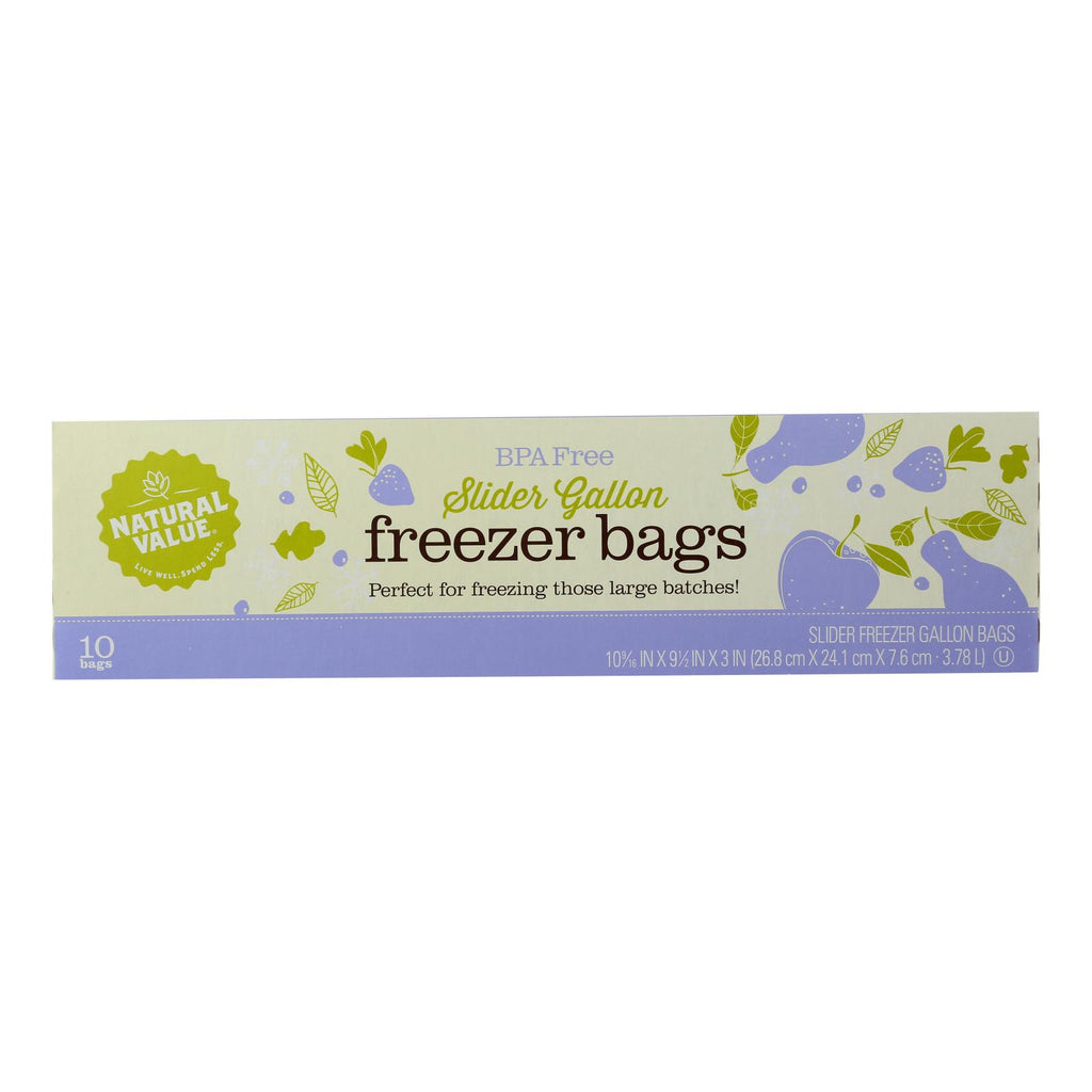 Natural Value Gallon Size Freezer Storage Bags (Case of 12 x 10 Count) - Cozy Farm 