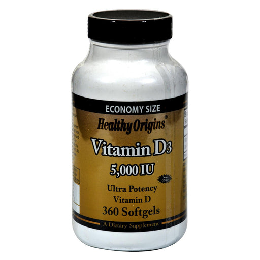 Healthy Origins Vitamin D3 (Pack of 360 Softgels) - 5000 IU - Cozy Farm 