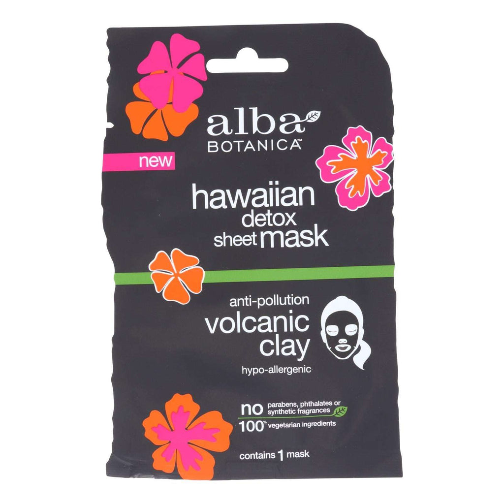 Alba Botanica Hawaiian Sheet Mask Detox (Pack of 8 - 1 Count) - Cozy Farm 