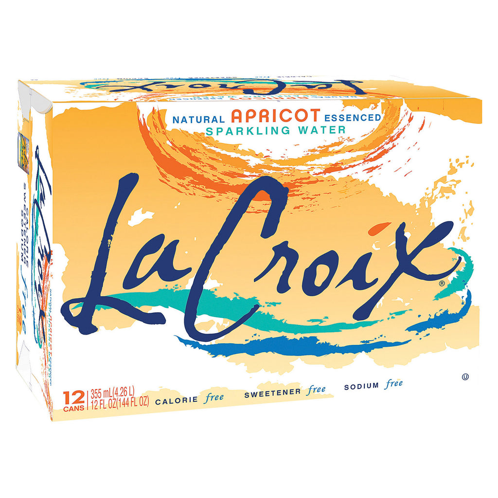 Lacroix Sparkling Water - Apricot - 12 Fl Oz. - Case of 2 - Cozy Farm 