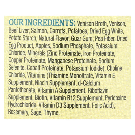 Wellness Pet Products Dog Food - Venison and Salmon with Potatoes and Carrots (Pack of 12) - 12.5 oz. - Cozy Farm 