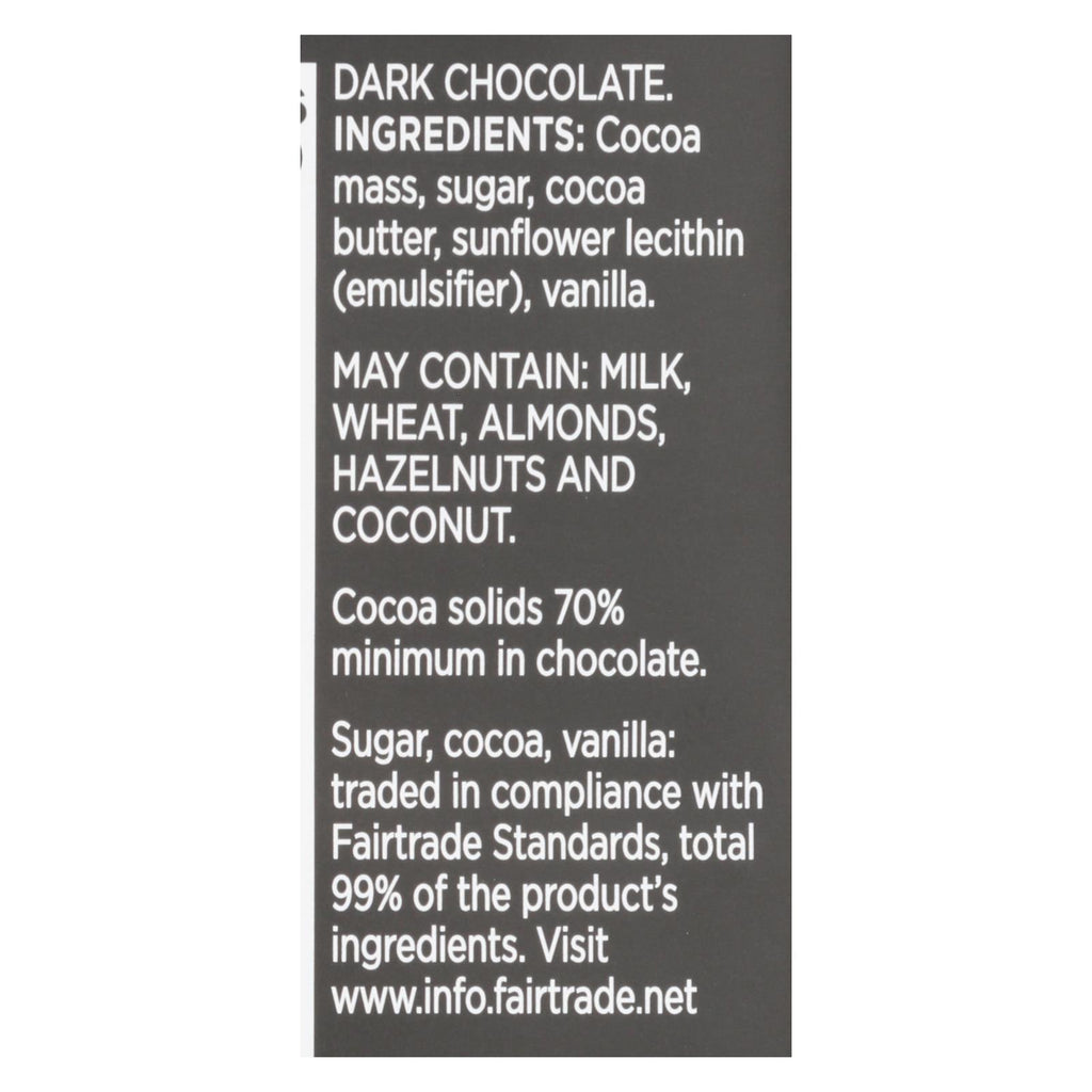 Divine Dark Chocolate Bar 70% Cocoa (Pack of 12 - 3 Oz.) - Cozy Farm 