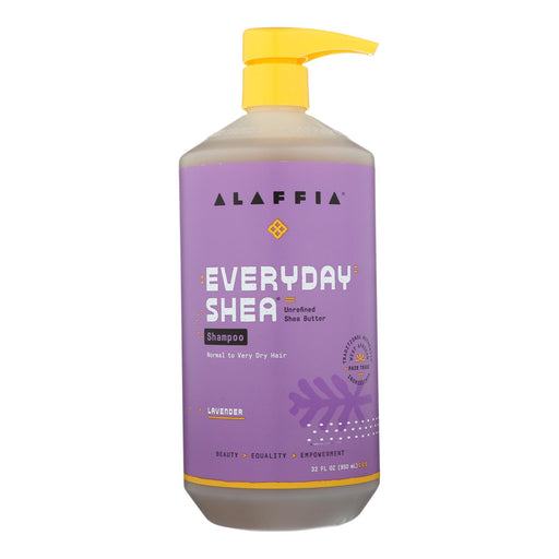 Alaffia Lavender Shea Shampoo for Silky, Soft Hair (32 Oz.) - Cozy Farm 