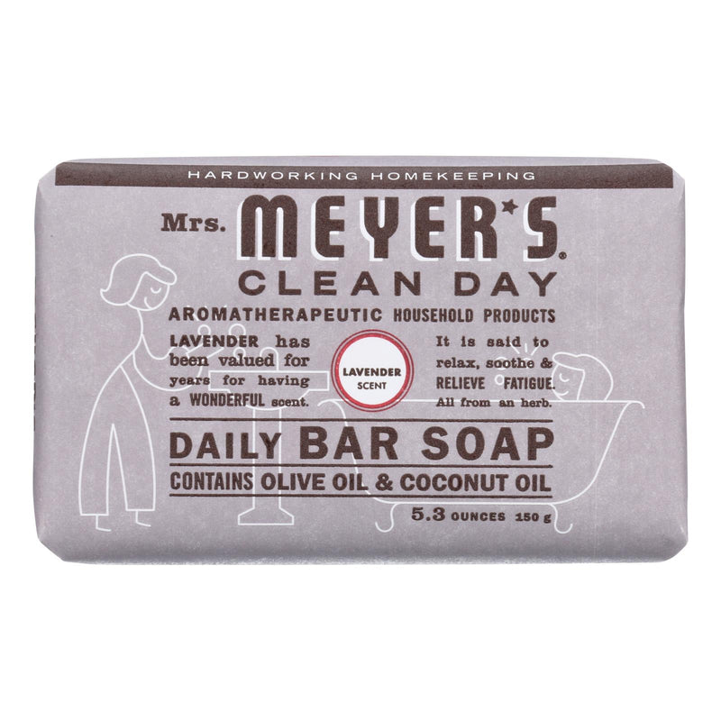 Mrs. Meyer's Clean Day Lavender Bar Soap, Gentle and Moisturizing, 12 Pack of 5.3 Oz Bars - Cozy Farm 