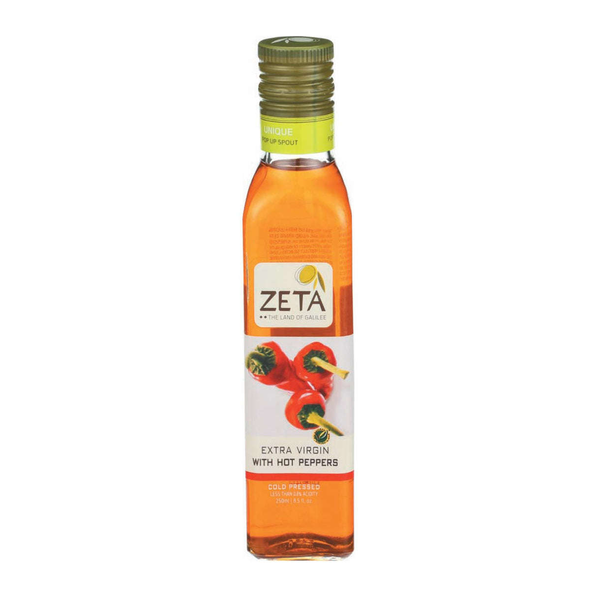 Zeta Oil Olive Oil - Extra Virgin - Hot Pepper - Case Of 6 - 8.5 Fl Oz - Cozy Farm 