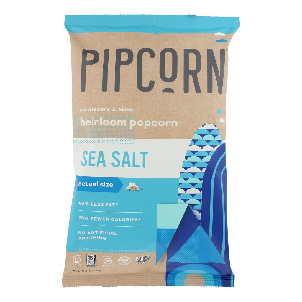 Pipcorn Mini Popcorn - Sea Salt (Pack of 12) - 4 Oz. - Cozy Farm 
