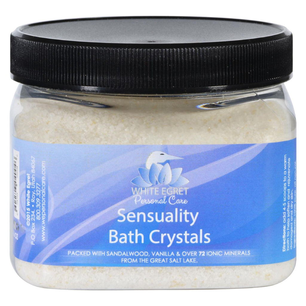 White Egret Bath Crystals (Pack of 16 Oz.) - Sensuality - Cozy Farm 