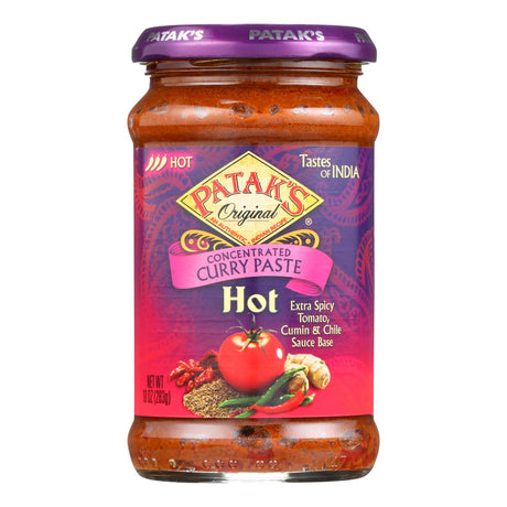 Patak's Hot Curry Paste - 10 Oz - Concentrated - Case of 6 - Cozy Farm 