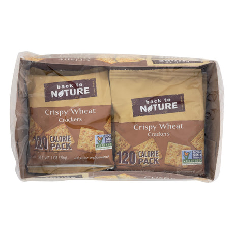 Back To Nature Crispy Wheat Crackers with Safflower Oil & Sea Salt, 4 - 1 Oz. Individual Packs - Cozy Farm 