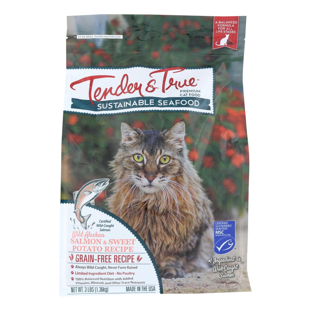 Tender & True Salmon & Sweet Potato Cat Food - 3.00 Lb - Cozy Farm 