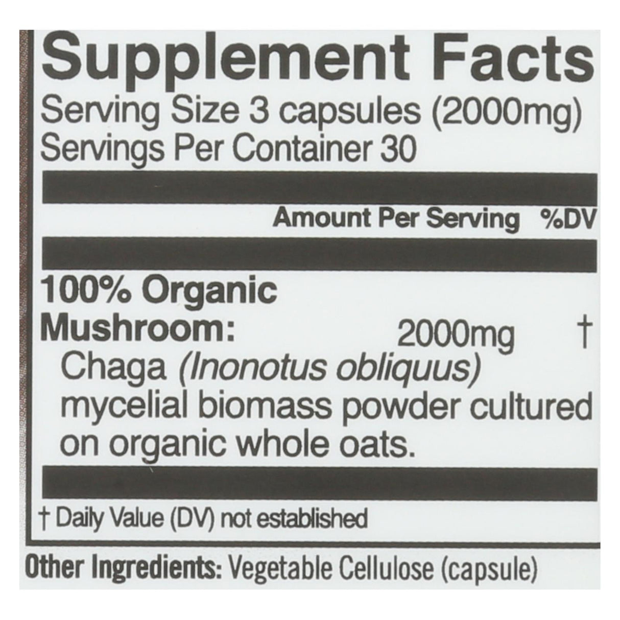 Mush Superfood Chaga Mushroom Capsules - 90 Count - Cozy Farm 