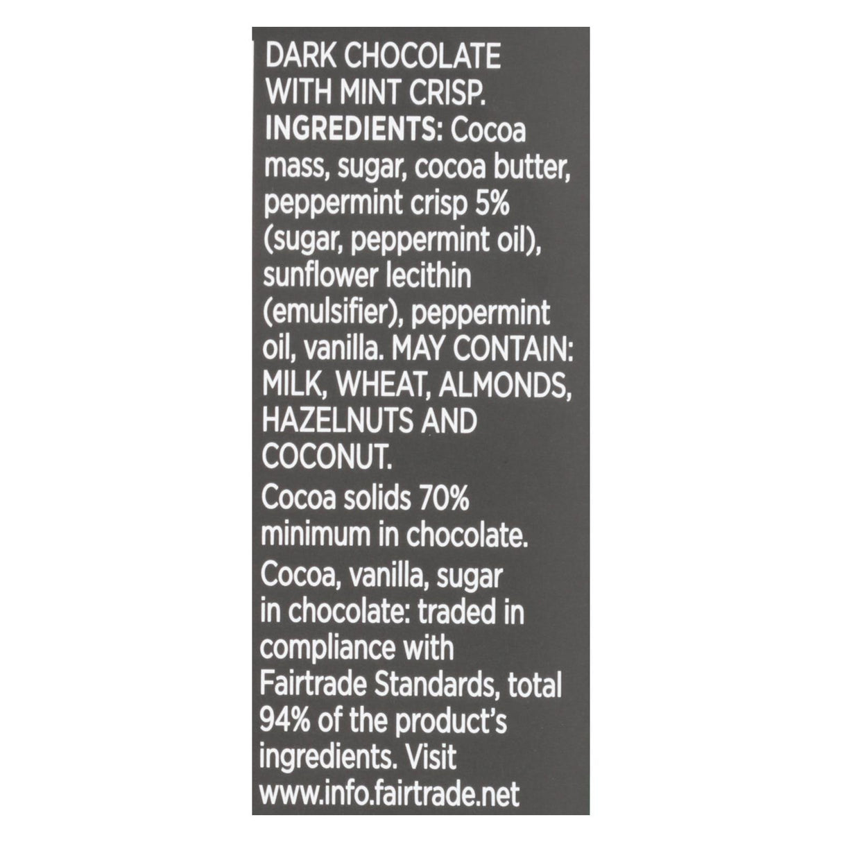 Divine Dark Chocolate Bar with Mint Crisp (Pack of 12 - 3 Oz.) - Cozy Farm 