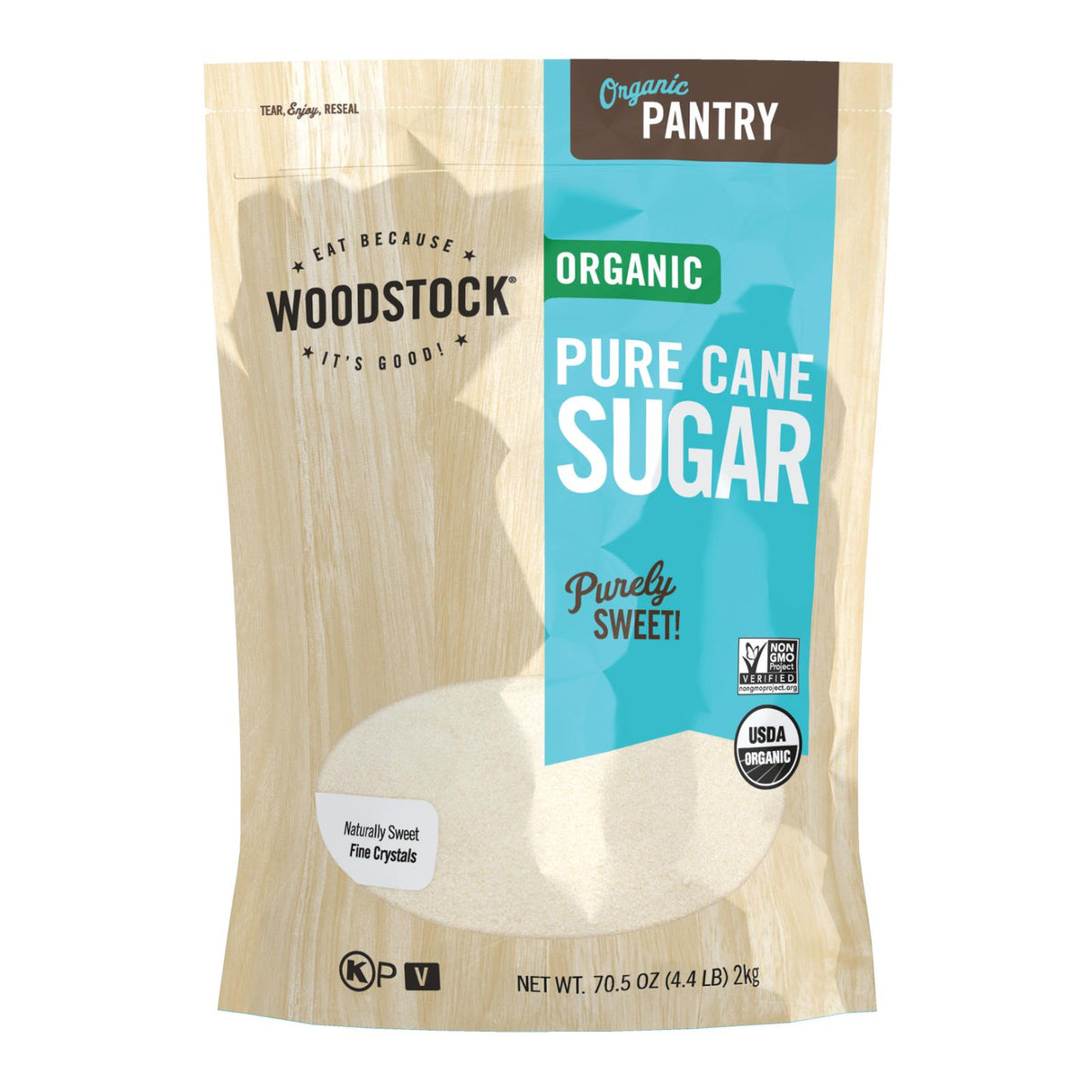 Woodstock Organic Cane Sugar - 4.4 lb Bag - Case of 5 - Cozy Farm 