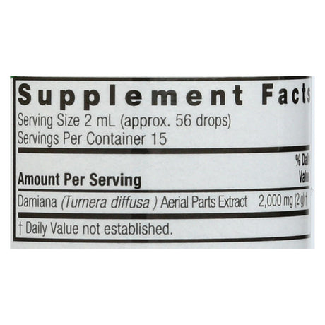 Nature's Answer Damiana Leaf Alcohol-Free Extract (1 Fl Oz) - Cozy Farm 