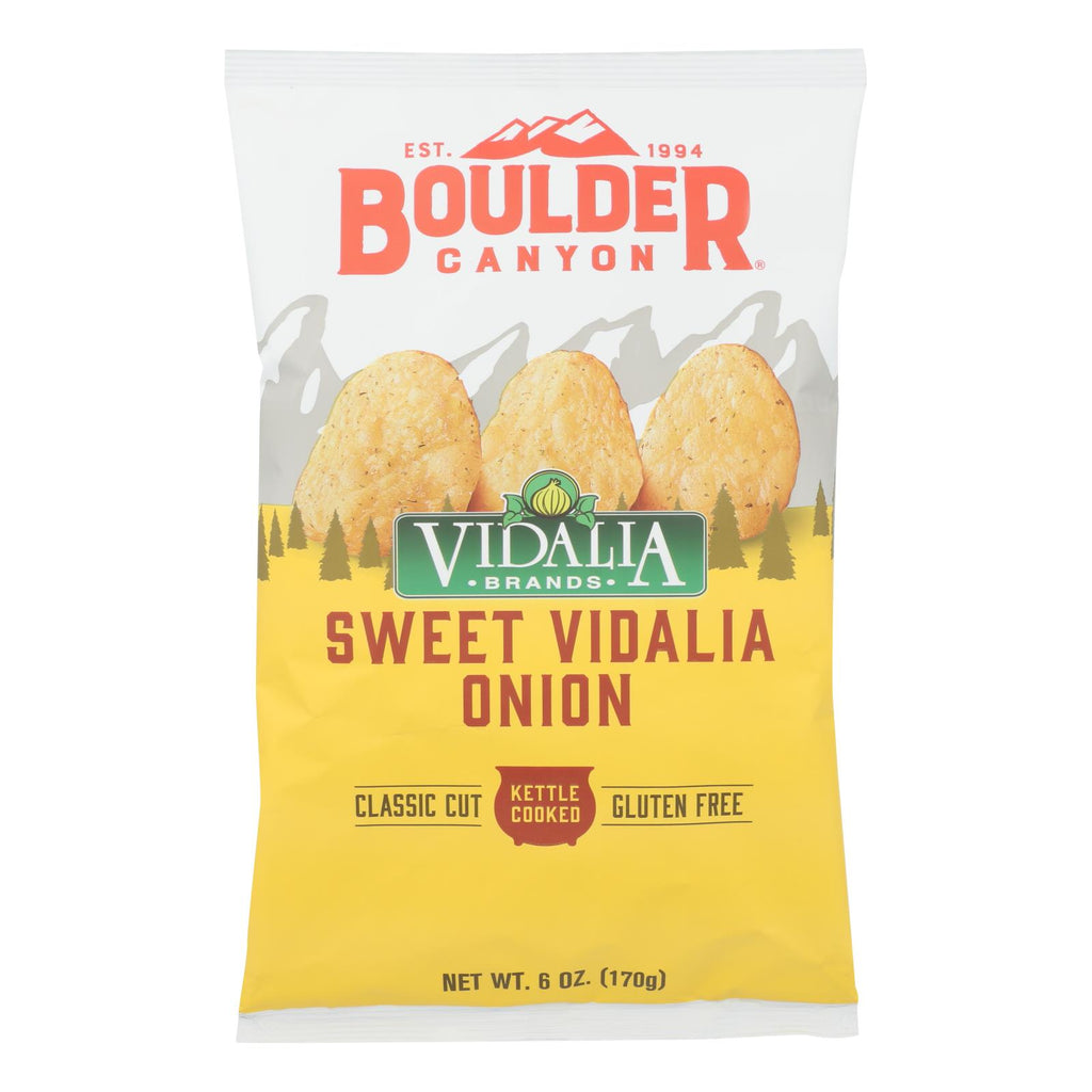 Boulder Canyon Kettle Chips, Vidalia Onion Flavor, 6 Oz. - Case of 12 - Cozy Farm 