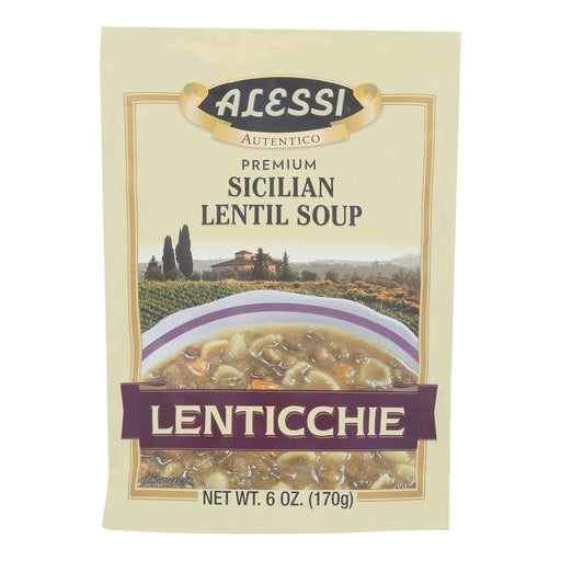 Alessi Lentil Soup Sicilian Lenticchie - 6 Oz. - Case of 6"