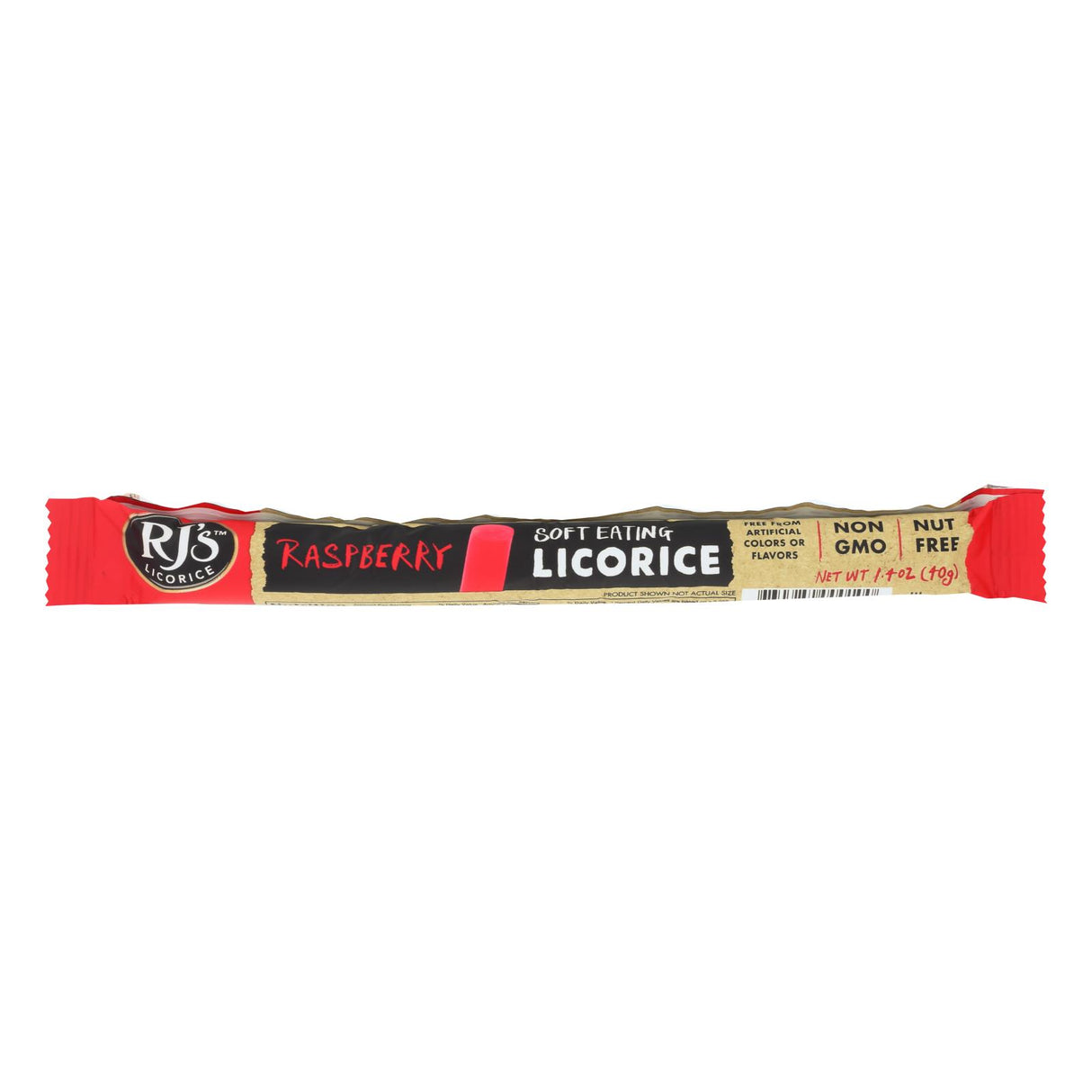 Rj's Licorice Licorice - Raspberry - Soft Eating - Case Of 25 - 1.4 Oz - Cozy Farm 