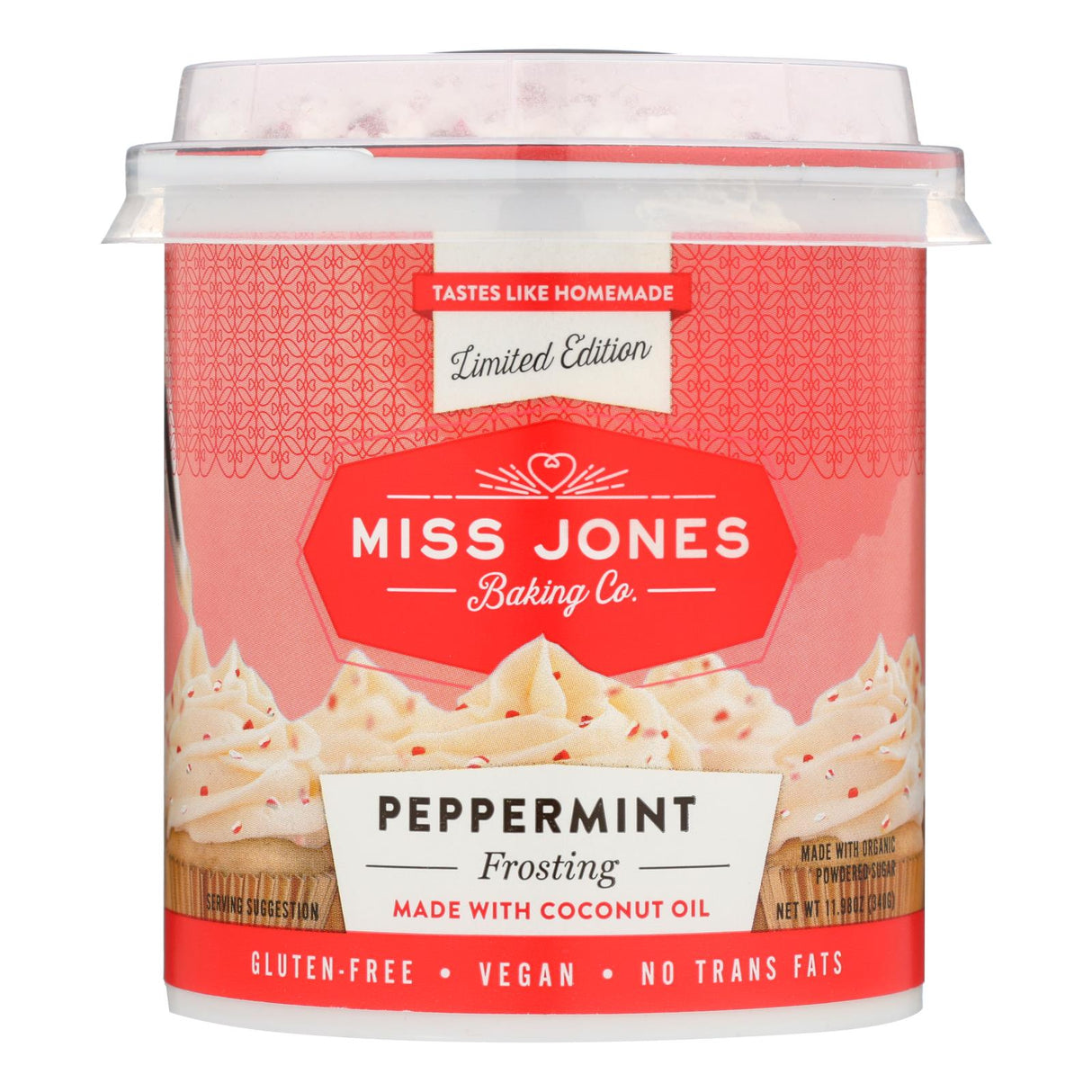 Miss Jones Baking Co Peppermint Frosting (Pack of 6 - 11.98 oz.) - Cozy Farm 